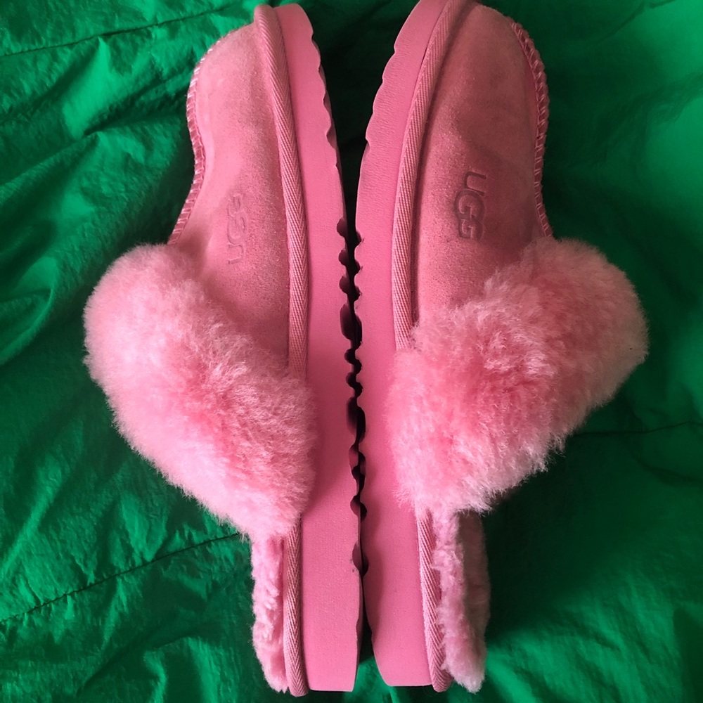 Sz 5 Ugg Scuffette II Slippers Carnation Pink Suede - Picture 10 of 14